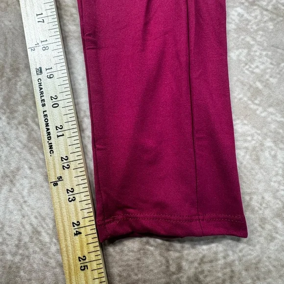 High waist Workout Leggings Burgundy Women’s XL - NWOT - Picture 5 of 6